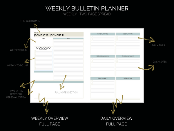 Weekly Bulletin Planner