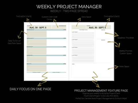 Weekly Project Manager Planner